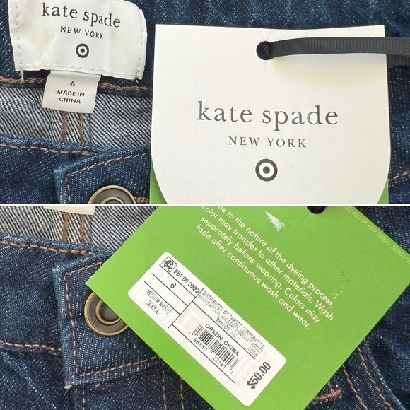 $50 NWT Kate Spade Jeans, Dark Indigo Ankle, for Target, Multiple Sizes - Picture 10 of 13
